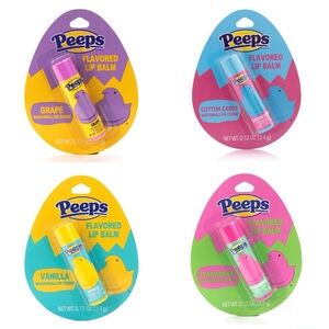 Peeps Flavored Lip Balm Set Assorted Flavors Set of 4